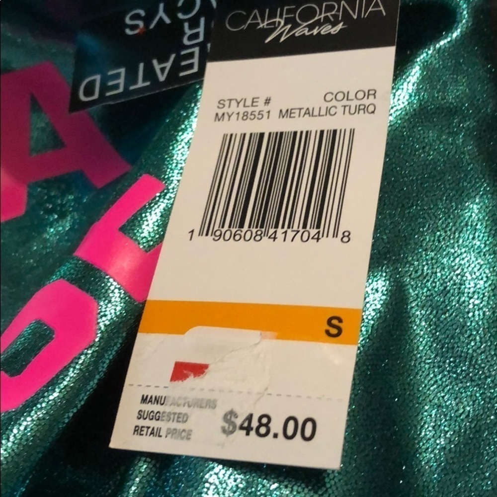 CALIFORNIA Waves Metallic One Piece Swimsuit - Picture 5 of 6